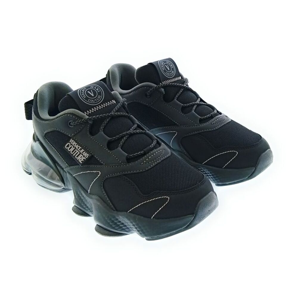 Versace Jeans Couture Black Mens Chunky Fashion Sneakers-